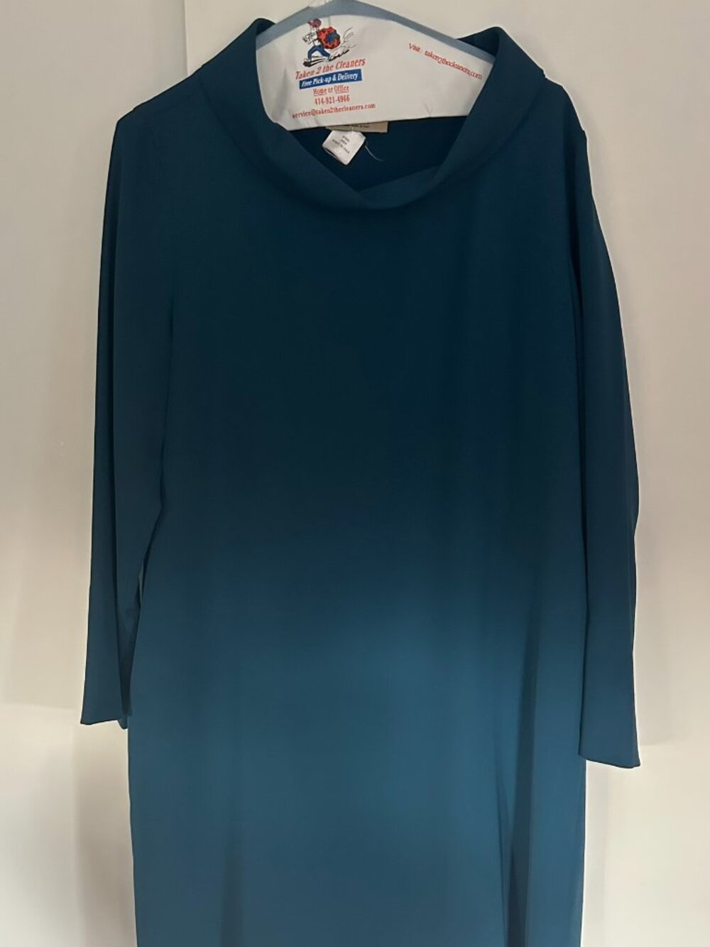 Menah Italian hand made dress in turquoise size large